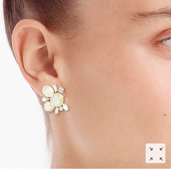SOLD- J. Crew crystal cluster earrings- NWT - Picture 3 of 6